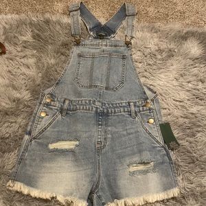 BRAND NEW light wash overalls
